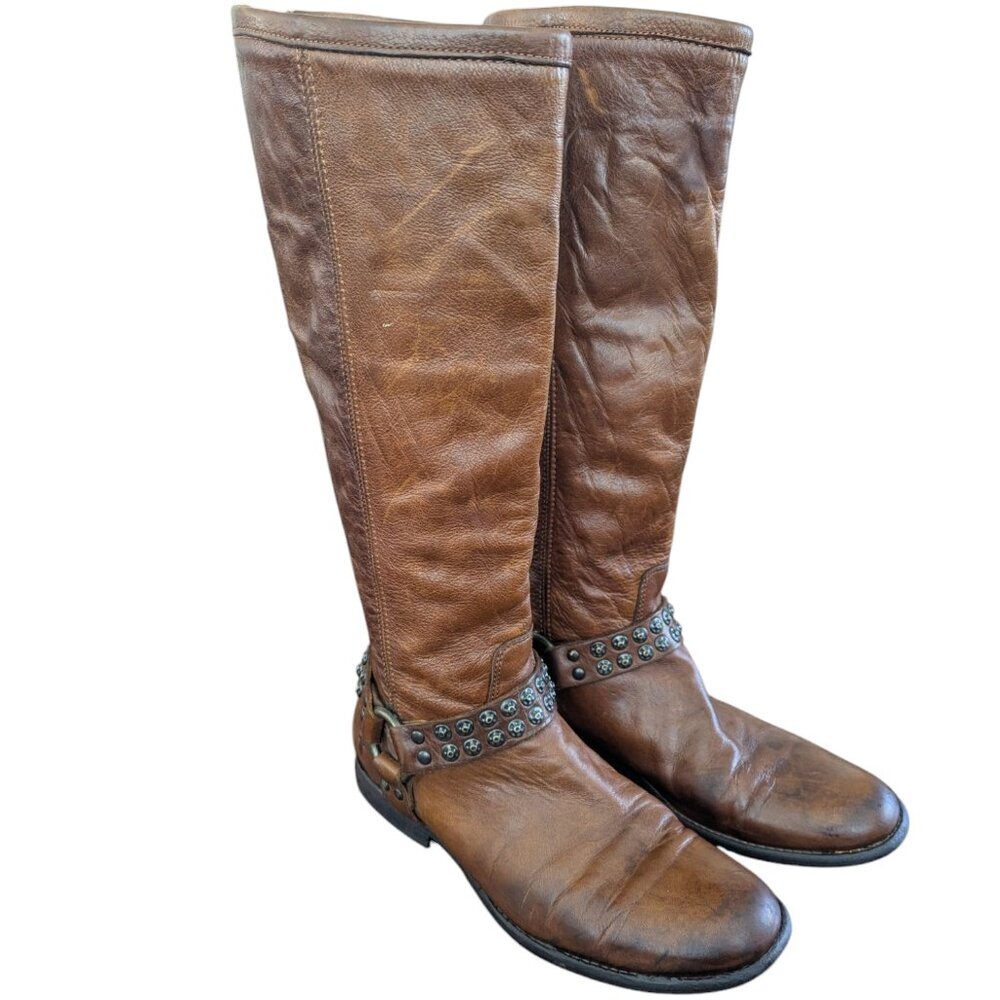 Frye Women's Phillip Studded Harness Boots - Size 8.5